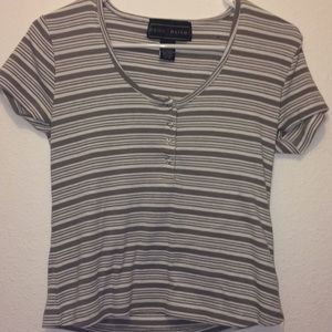 White & Grey striped shirt